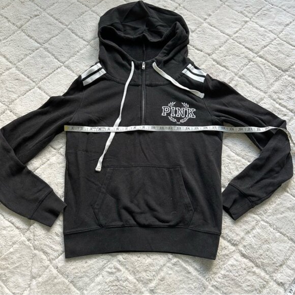 Victoria's Secret PINK | Black Quarter Zip Hoodie | Size Small - Picture 10 of 11